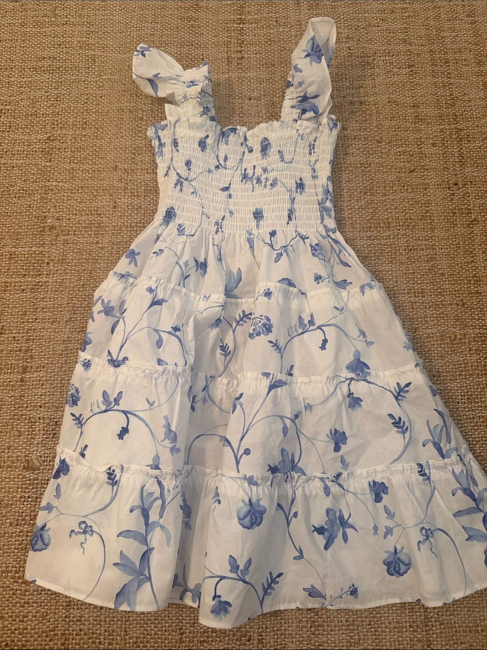 Hill House Home Tiny Ellie Nap Girl’s Dress size 4/5 T Blue Floral